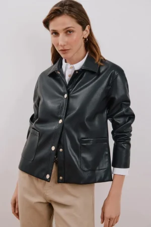 Chaqueta efecto piel