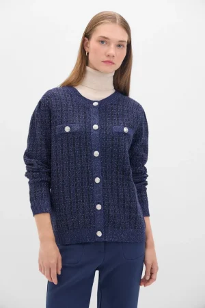 Chaqueta jacquard metalizado