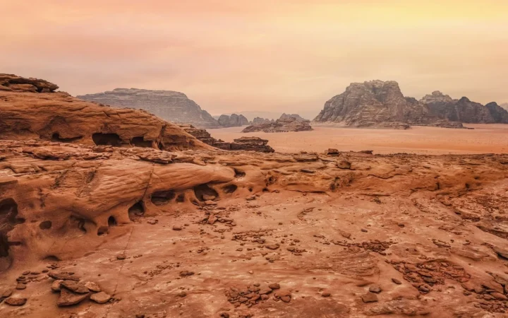 El océano en el norte del planeta rojo