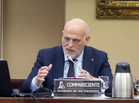 El presidente de LaLiga, Javier Tebas, durante la Comisión de Igualdad, en el Congreso de los Diputados, a 28 de enero de 2025, en Madrid (España). Durante la comisión, se tratan asuntos como la subcomisión relativa a la lucha contra los discursos de odio. (Fuente: agencias)