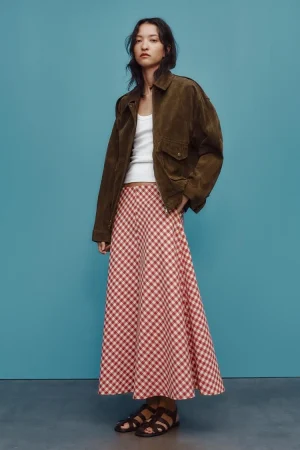 FALDA MIDI CUADRO VICHY