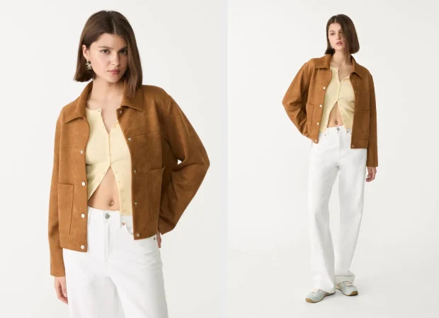 La cazadora que también es un 'must' y que la encontrarán en Stradivarius 