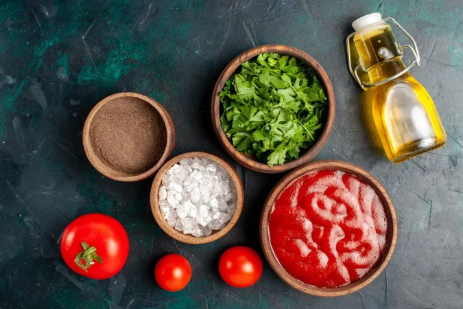 Ingredientes para hacer el bonico con tomate para dos comensales