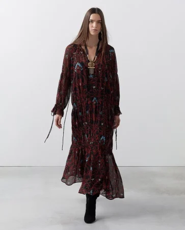 Vestido largo estampado