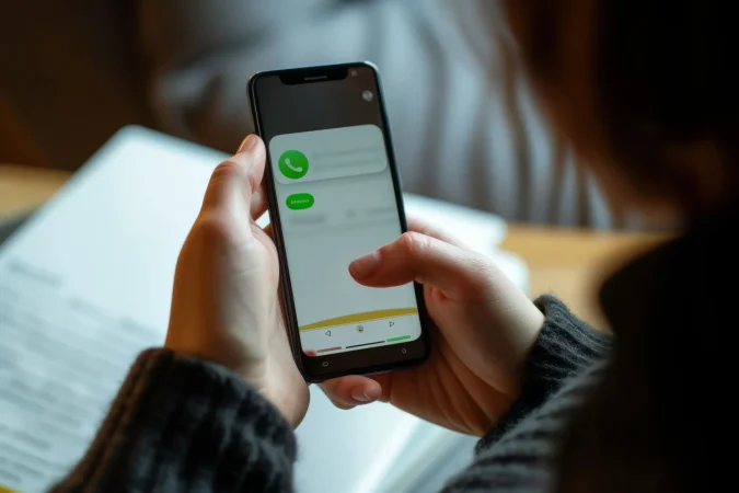 anonymous woman using mobile phone app online banking close up photo woman hands holding 1 Merca2.es