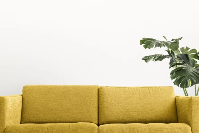 contemporary living room interior design with yellow sofa Merca2.es