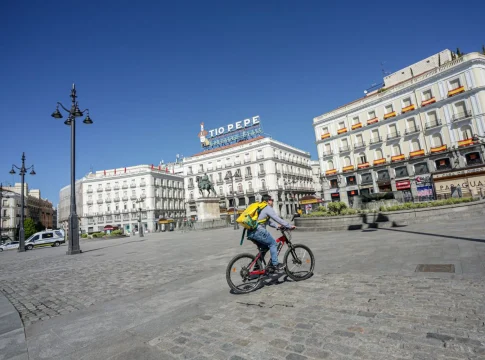 Rider de Glovo en Madrid. Fuente: Agencias