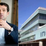 Imagen de Ángel Escribano y la sede de Indra Fuente: Servimedia