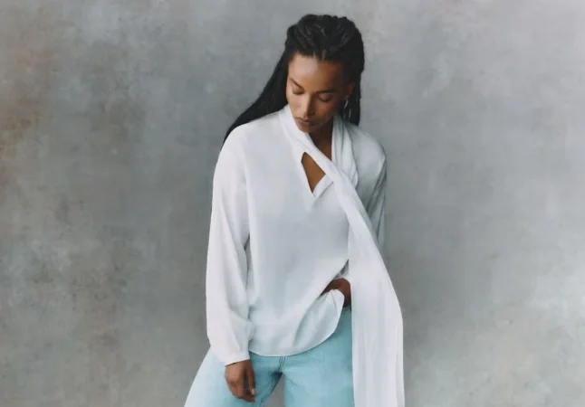 Camisas blancas con lazada: el toque sofisticado para su look