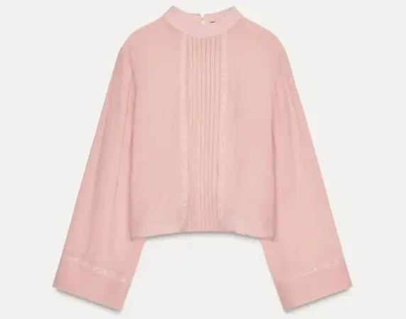 8.- Blusa con puntilla y jareta