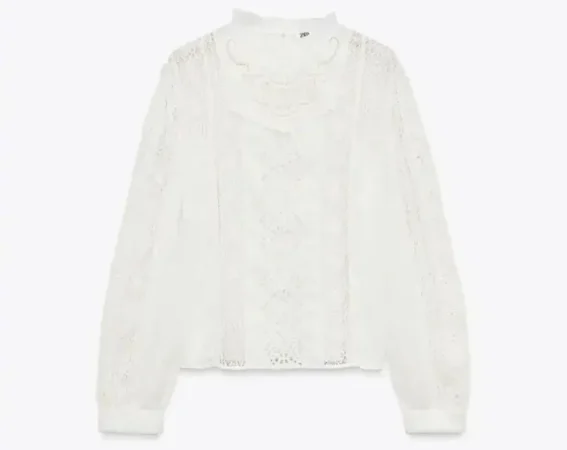 9.- ZW Collection blusa romántica con bordados