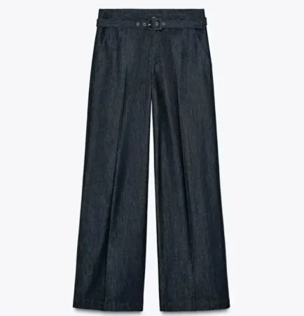 Zara se adelanta a la primavera con estos pantalones de vestir y lucir con zapatillas 53 Merca2.es 7. Pantalones Z1975 Cinturón de ancho de mezclilla