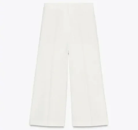 Zara se adelanta a la primavera con estos pantalones de vestir y lucir con zapatillas 54 Merca2.es 8. Pantalones altos de Culotte