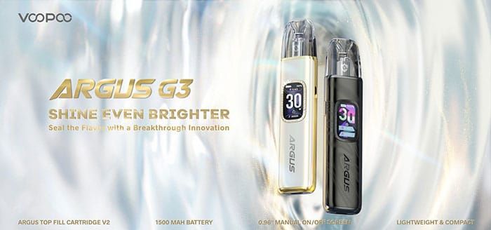 VOOPOO presenta el ARGUS G3: un POD revolucionario con experiencia de vapeo más suave y potencia prolongada