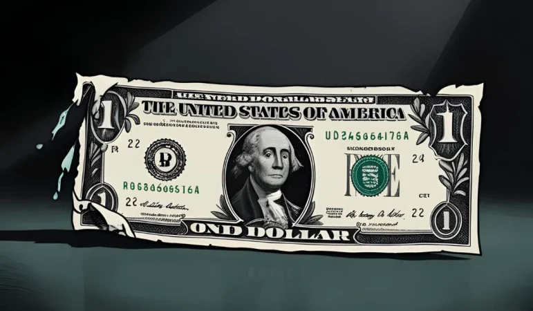 ¿Es el oro una alternativa a los activos “refugio” en dólares estadounidenses? 2 Merca2.es Dolar estadounidense triste Canva Merca2.es