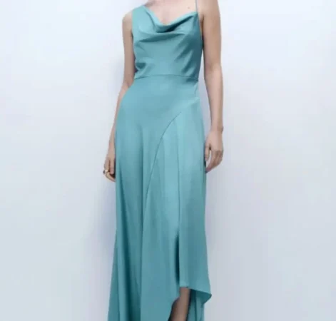 Gracias a Mango y sus vestidos satinados te convertirás en el centro de las fiestas 68 Merca2.es 2. Vestido satinado asimétrico: elegancia líquida