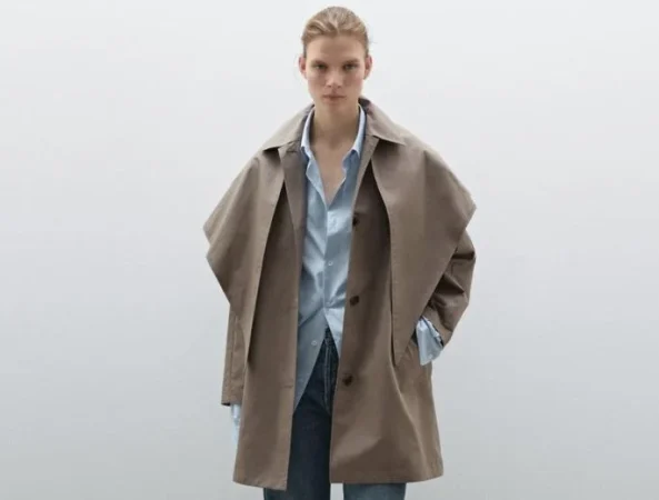 Massimo Dutti rebaja parte de su actual catálogo a precios de Zara o Mango 51 Merca2.es 8.- Gabardina Cotton con pañuelo: la prenda de temporada