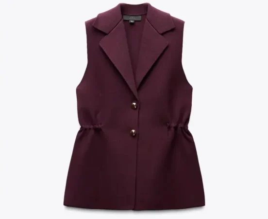 2. Chaleco de punto con frunces - € 29.95