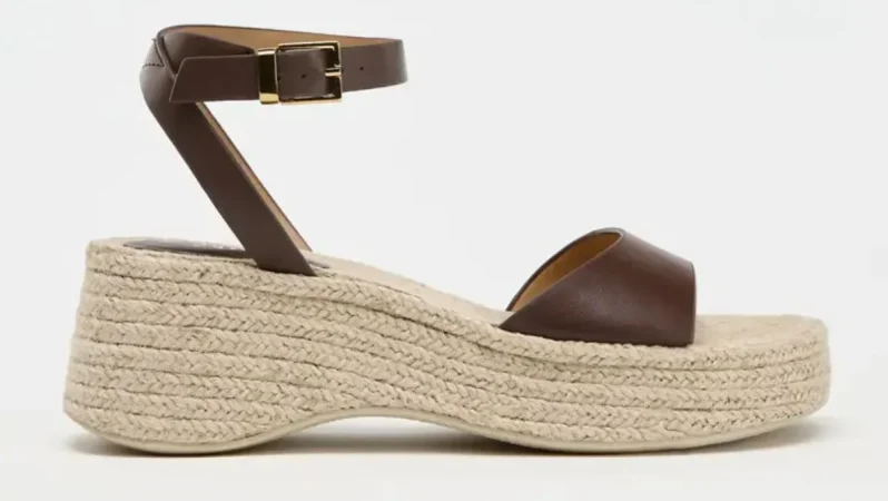 Sandalias con plataforma de cuerpo trenzado