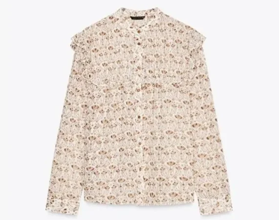 2. Blusa estampada plumeti de Zara – 25,95 euros