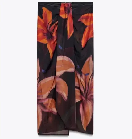 5. Falda pareo con maxi flores