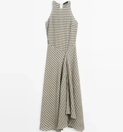 1. Vestido asimétrico con vuelo de Massimo Dutti: elegancia moderna al alcance de todos