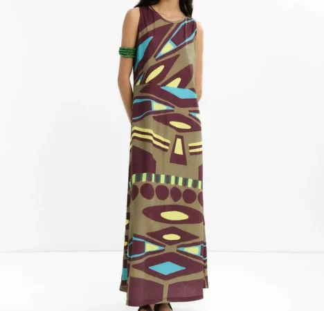 4. Vestido largo estampado: para las más atrevidas con estilo