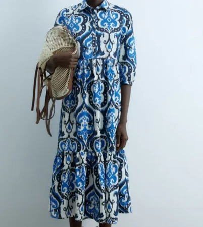 Vestido camisero estampado: casual chic