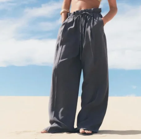 8. Pantalones de bolsas de papel con cinturón