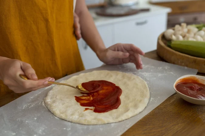 cocinero de vista lateral preparando pizza Merca2.es