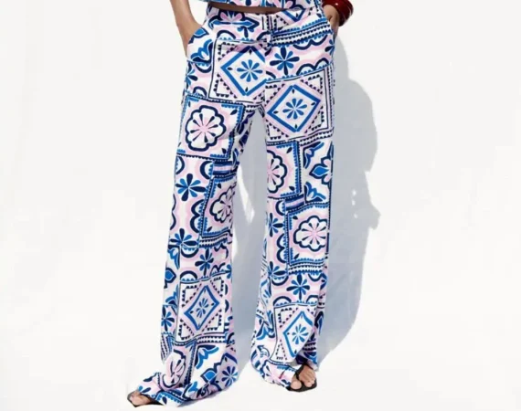 6. Pantalón con cinturón trenzado - 25,95€