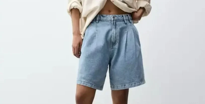 2. Bermudas denim ligeras con cinturón efecto rafia, la estrella de la colección de Lefties