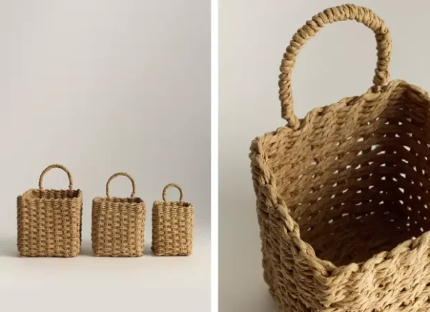 Cestas de mimbre decorativas por menos de 10 euros