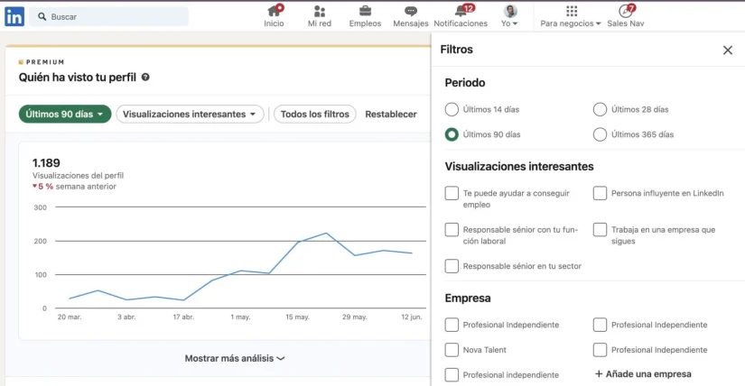 Nuevas métricas con reflector en resultados