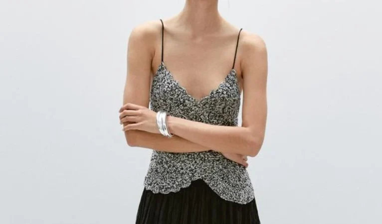 Top de punto crochet mouline – 50 €