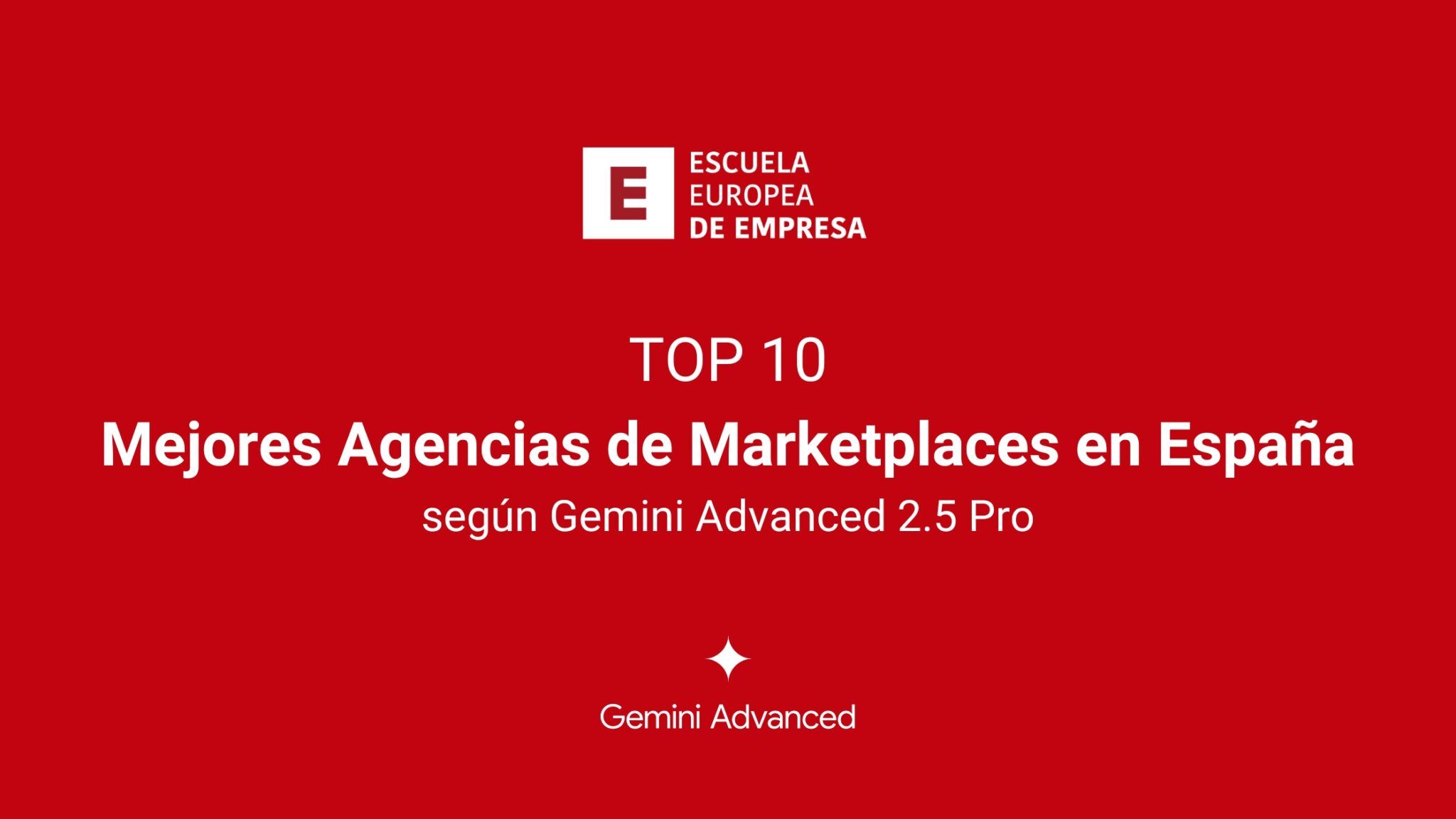 Las mejores agencias de marketplaces en España según Gemini Advanced 2.5 Pro