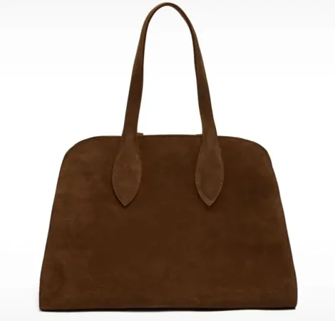 Bolso de serraje tote marrón chocolate