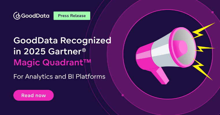 GoodData reconocida en el Cuadrante Mágico 2025 de Gartner(R) para plataformas de análisis y BI