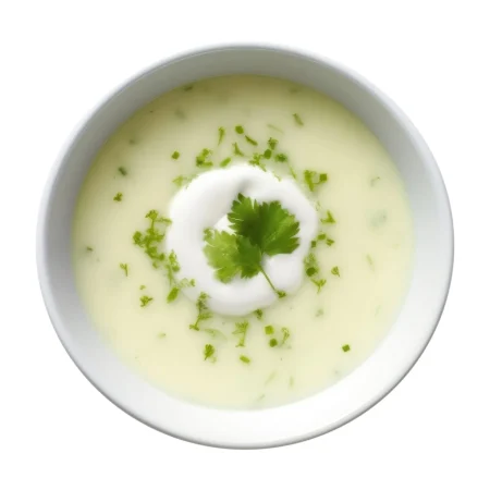 png vichyssoise hierbas en el plato de la cuchara Merca2.es