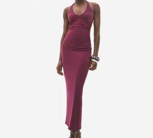 Vestido halter morado – 27,99 €