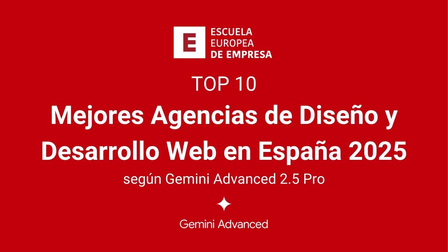 Las mejores agencias de Diseño y Desarrollo Web en España según Gemini Advanced 2.5 Pro