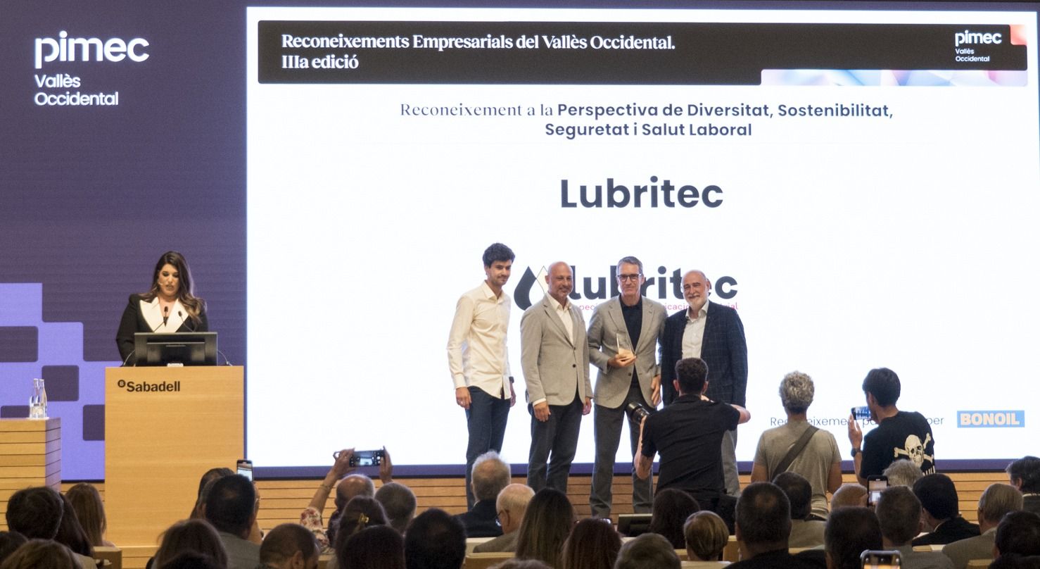 Lubritec recibe el Premio Pimec 2025 por su apuesta por la sostenibilidad e innovación industrial