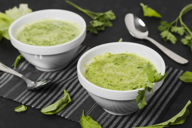 Gazpacho verde con aguacate: La versión más saludable del clásico veraniego 24 Merca2.es alto angulo de cuencos con perejil Merca2.es