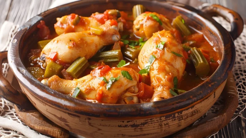 Cómo hacer un inigualable pollo al chilindrón digno de tu abuela 19 Merca2.es patas de pollo en salsa de tomate un estofado tradicional espanol lleno de cultura y sabor Merca2.es