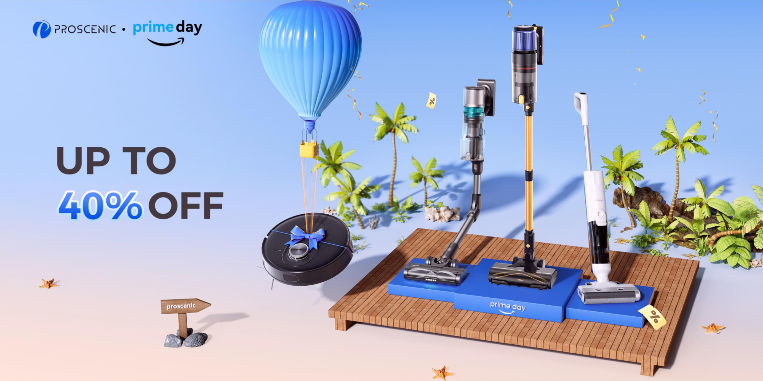 Ahorrar hasta un 40% este Prime Day 2025: los aspiradores veraniegos de Proscenic desde solo 89€