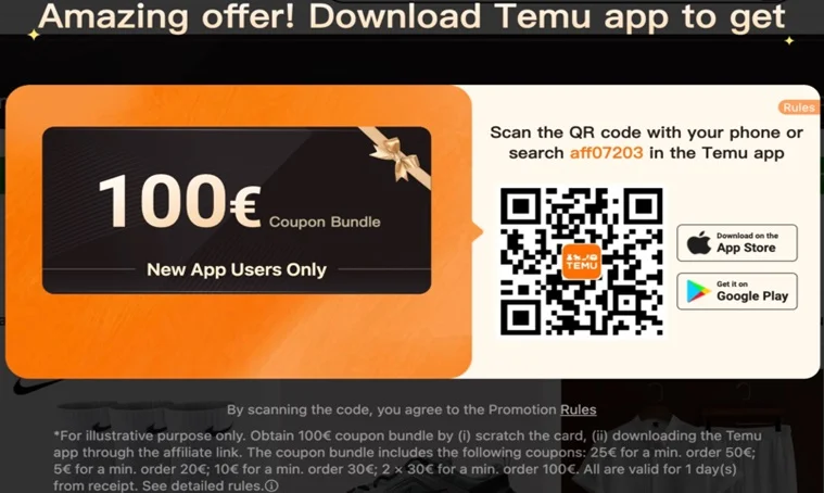 Programa de afiliación de TEMU