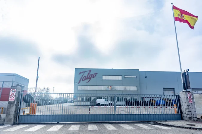 Fachada de la sede de Talgo, a 9 de febrero de 2025, en Madrid (España). Fuente: Agencias