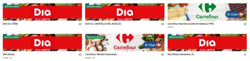 Reparto exprés al alza: Uber Eats y Just Eat impulsan a Carrefour y Dia y presionan al resto de cadenas 2 Merca2.es Fuente Uber Eats Merca2.es