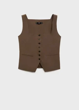 El chaleco de 35 euros de Mango que ha conquistado a Anna Padilla y promete ser la prenda de la temporada 33 Merca2.es El chaleco marrón de Mango: la pieza estrella de su look