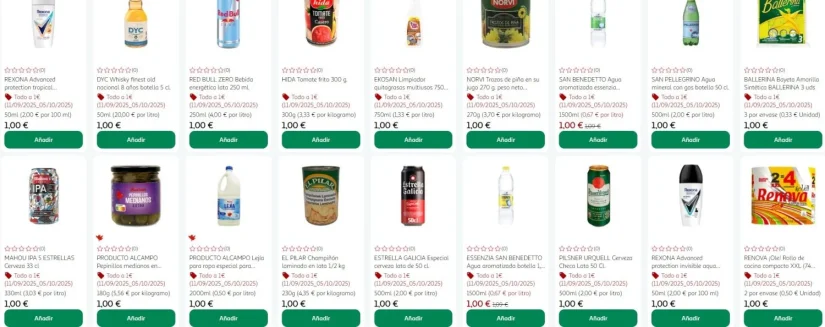 Productos Alcampo 1 euro